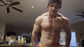 Flexing In Kitchen Hunk Guy Flex