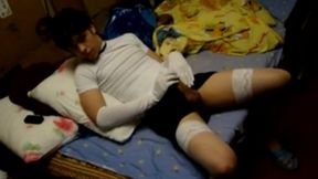 sissy trans crossdresser getting fucked by her step sister strap on