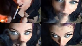 POV smoking, teasing blow job