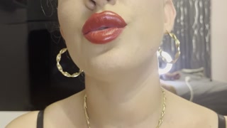 Red Lipstick Fetish And Red Long Finger Nail Fetish