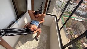 Big ass&#x1F351; latina fucked hard on the balcony - PART 1