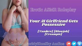 Virtual AI girlfriend gets possessive & gives a blowjob