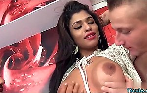 Hot shemale dap and cumshoney