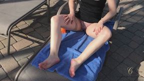 Footfetish Session by the Pool