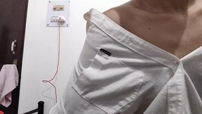 Exposed and ready &mdash;  big tits and wet centerfold