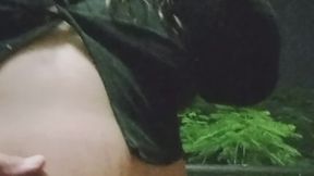 smoking on a rainy and cold night