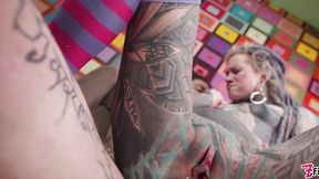 Tattooed Punk Girl's Rump-fuck Debut