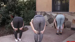 Yoga Pants Off! Sexy Models Dive Into Hot Lesbian Orgy With Passion