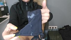 fisting, pulled panties out of pussy to insert hand.