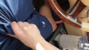 Ballbusted in the Car