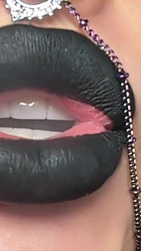 Dirty Talking Sissy Whore Close up Smoking and Lips Fetish