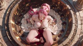 Private Morning Reading in the Roman Court, Silk Stockings Crossed, Taboo Lip Touch!