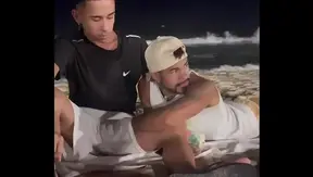 Skinny Teen Goes Wild on Beach—Deep-Throating a Horny Muscle Daddys Dick – Interracial