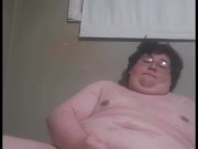 Fat male jerking off (no audio)