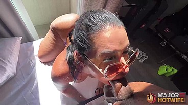 Hot Busty Brunette Monica Santhiago Gets A Cum Facial From Rome Major!