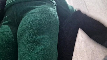 Greasy milf farts thong and hairy pussy