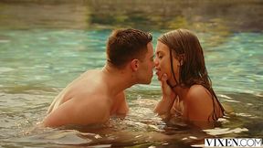 Sensual fuck with a teen babe Jill Kassidy after she gave head in a pool