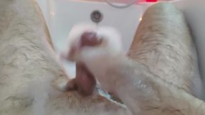 foam, warm water & a very private ending