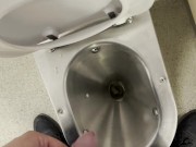 Public Piss with Foreskin Pullback – Uncut Small Dick in a Deutsche Bahn Train