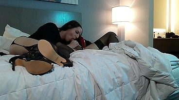 Sucking Crossdresser Jasmyne Jaye's Cock