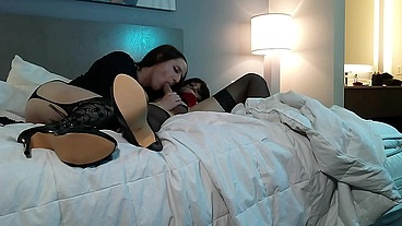 Sucking Crossdresser Jasmyne Jaye's Cock