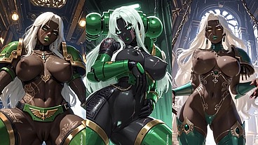 Hot Space marines sexy pose (Ai animation)
