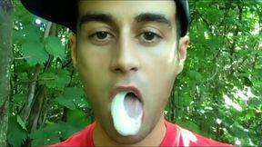 Solo Long Cum Play in Mouth - 3 Strangers Loads Chewed Till Cumfoam and Swallowed