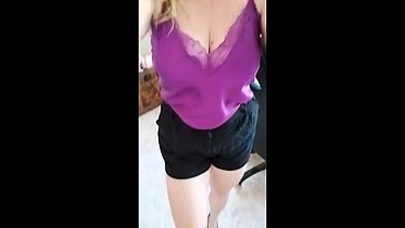 Shaved pussy big dildo