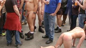 Naked stud bound, and humiliated at Dore Alley Street Fair