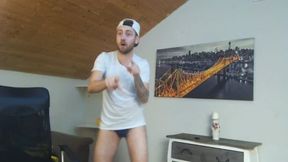 Dancing in His T-shirt and Underpants