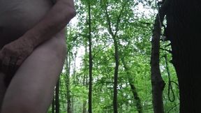 Naked in the forest
