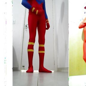 Have Fun in Superman Zentai Suit