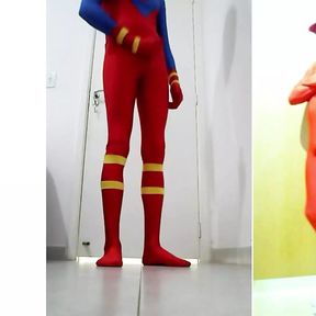 Have Fun in Superman Zentai Suit