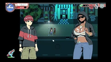Curvy cosplay vixen dominates red-haired gamer in steamy hentai session