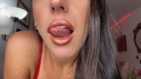 Beauty SPITS All Over You with Sexy Mouth