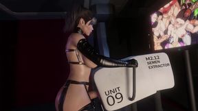 Futanari Fucks a Sex Machine with a Vagina with His Big Dick and Cums in It