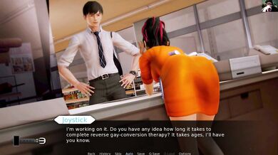 Waifu Academy Pt 43 Her cute friend with bunny ears and panties tries the joystick