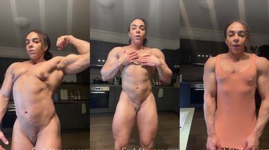 Muscle mommy ferals and spreads in solo frenzy