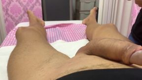 Brazilian Wax For A Big Cock With Post Wax Massage And Hj