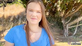 Ava Marina - 18 Year Old Ava Marina Gets Her Shaved Pussy Creampied
