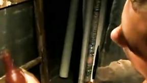 ”Wet & sweaty hardcore dick stroking & toy fucking by chick Steve”