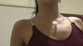 Beautiful skinny girl rides my cock and fills my pussy with milk.