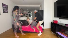 Two Horny Personal Trainers Tag-team Their Client