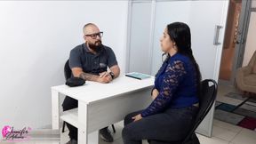 My stepdaughter loses notes and I make a deal with the director to fuck him in exchange for giving him new notes - Porno en Espa&ntilde;ol