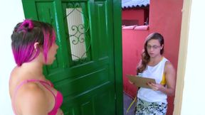 Taking care of the rent making her cum!!