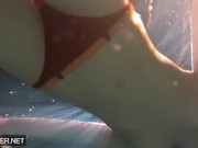 Super hot sister Anna Siskina with big tits in the swimming pool