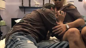 Big-titted blonde slut gets double-fucked