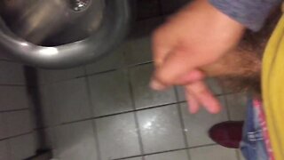 Pissen und Wichsen auf der Toilette