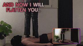 And Now I Will Flatten You in my Metal High Heels Boots (Edited Version) - TamyStarly - Trampling, Stomping, Body Trample, Crush, CBT, Domination, Femdom