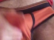 Cumming inside my orange briefs
